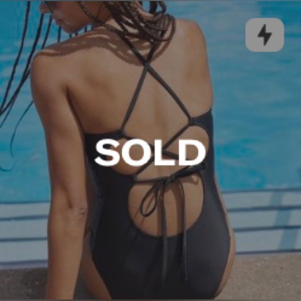 Black sexy one piece bathing suit, American Eagle, strappy back swimsuit